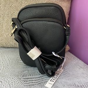 NWT Black Crossbody purse bag Vegan